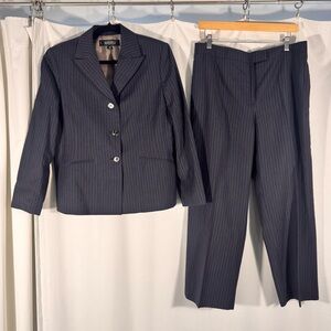 Vintage Kasper Women’s Black Pinstripe Pantsuit